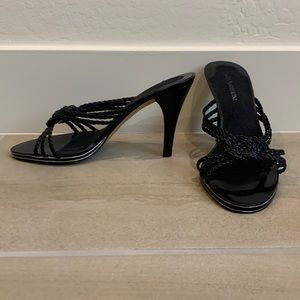 Black Strappy Enzo Angiolini Open Toe Sandals